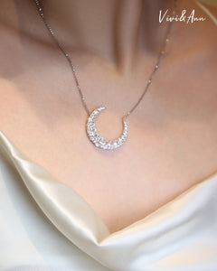 Victorian Crescent Moon Style Necklace
