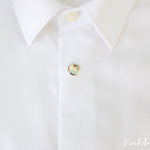 Load image into Gallery viewer, Exclusive White Gold Button Ornament Accessory Solid 14K Gold
