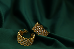 Load image into Gallery viewer, Lacy Beaded CZ Diamond Earrings 18K Gold Over Sterling Silver
