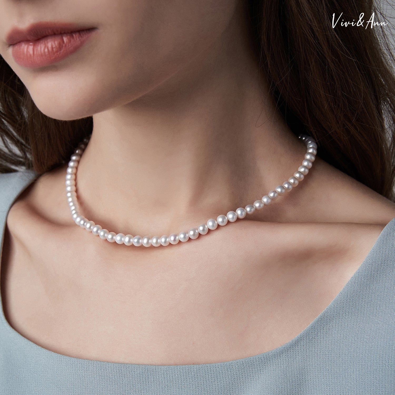 Leather & Pearl Choker Necklace: Handmade by Klara Haloho