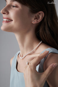 Multi-way Versatile Freshwater Pearl Choker with 18K Clasp Necklace