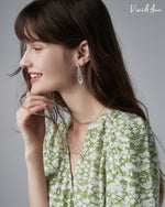 Load image into Gallery viewer, Lady wearing yellow diamond earring
