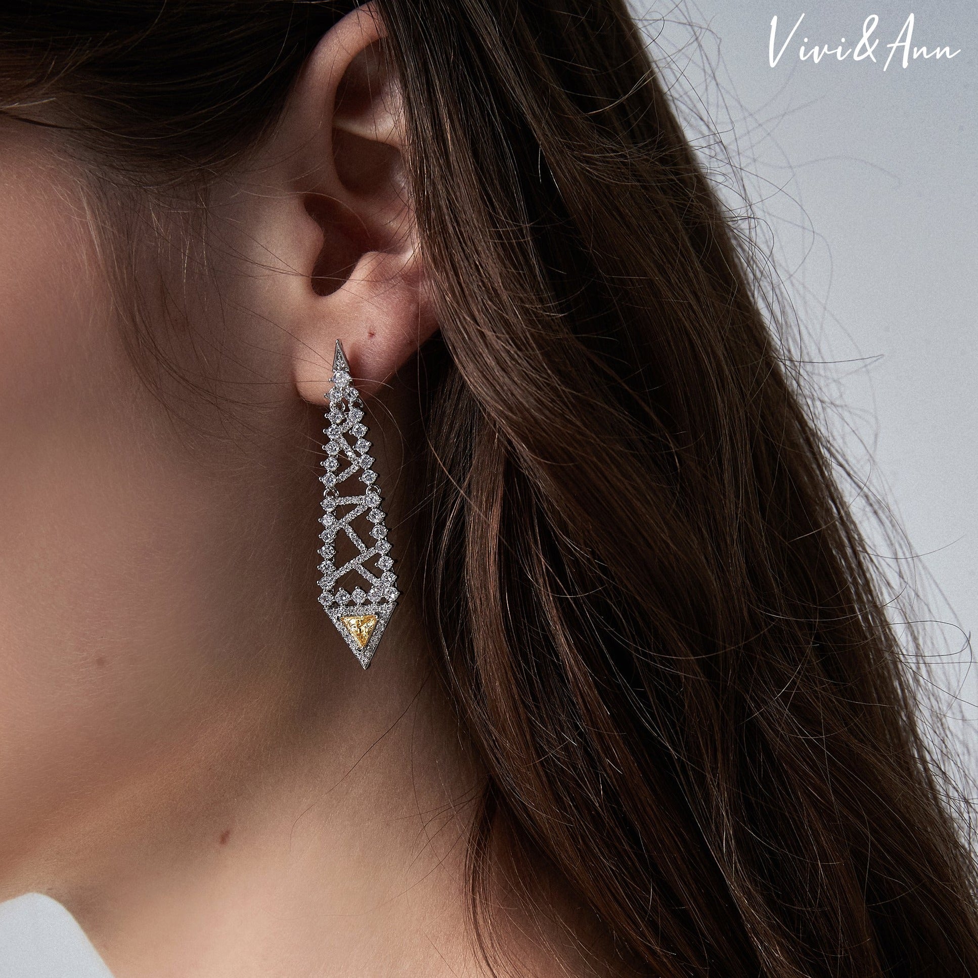 yellow diamond earring