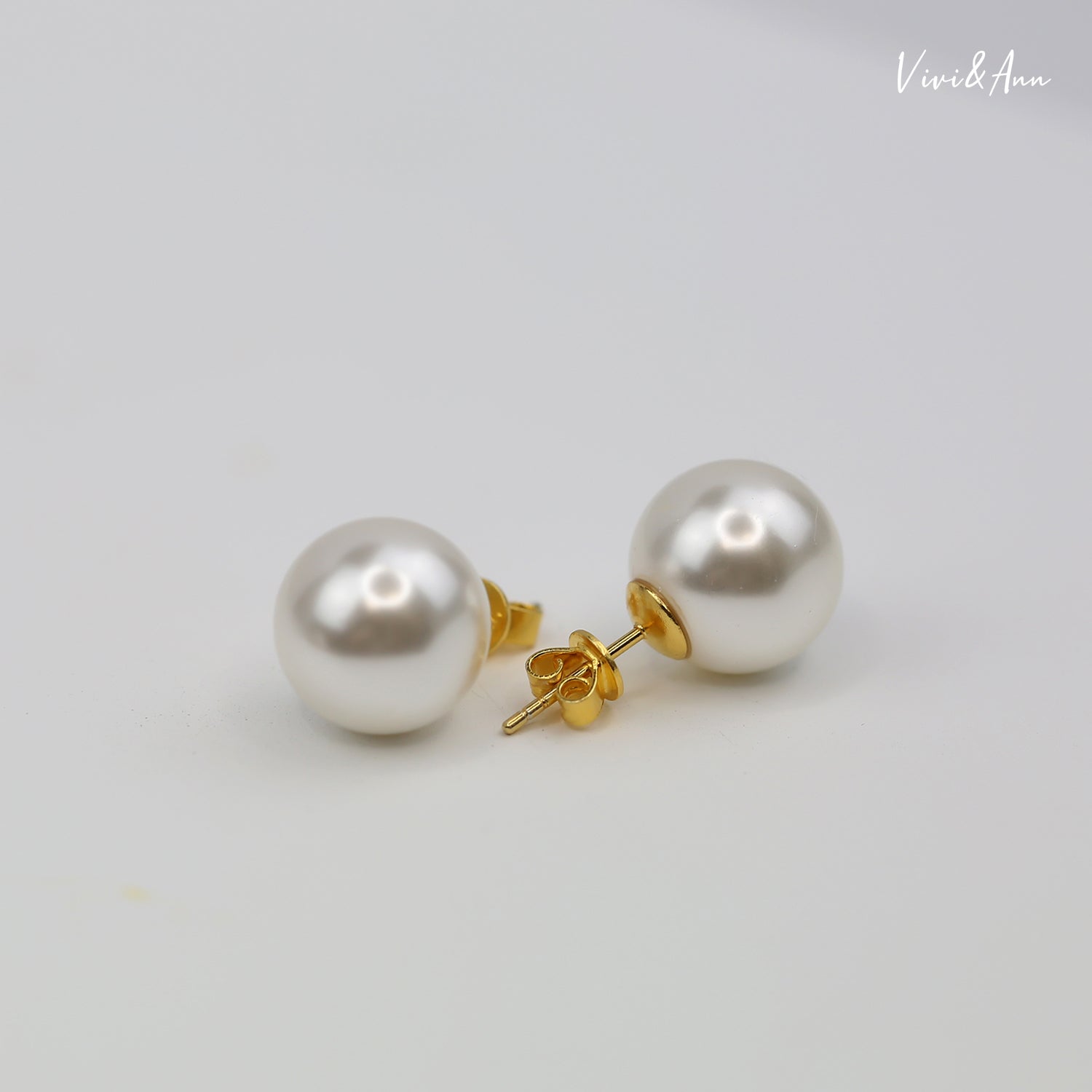 large shell pearl earrings