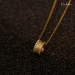 Load image into Gallery viewer, Prayer Wheel Necklace 18K Gold Over Sterling Silver
