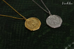 Load image into Gallery viewer, Signature Egyptian Revival Scarab Gold Coin Necklace

