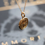 Load image into Gallery viewer, Solid 14K Gold Egyptian Revival Scarab Coin Necklace
