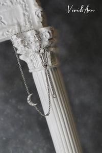 Victorian Crescent Moon Style CZ Diamond Bracelet