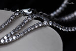 Load image into Gallery viewer, Classic Eternity Line Brilliant Crystal Diamonds Necklace 18K Gold Over Sterling Silver

