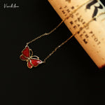 Load image into Gallery viewer, Signature Guilloché Enamel Butterfly 18K Gold Necklace
