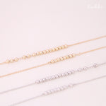 Load image into Gallery viewer, Tiny Beads Spheres Necklace and Bracelet Set 18K Gold Over Sterling Silver
