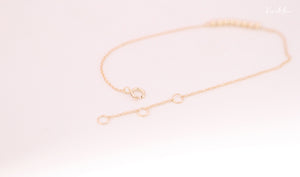 Tiny Beads Spheres Necklace and Bracelet Set 18K Gold Over Sterling Silver