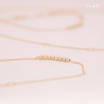 Load image into Gallery viewer, Tiny Beads Spheres Necklace and Bracelet Set 18K Gold Over Sterling Silver
