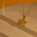 Load image into Gallery viewer, Pegasus Coin Necklace 18K Gold Over Sterling Silver
