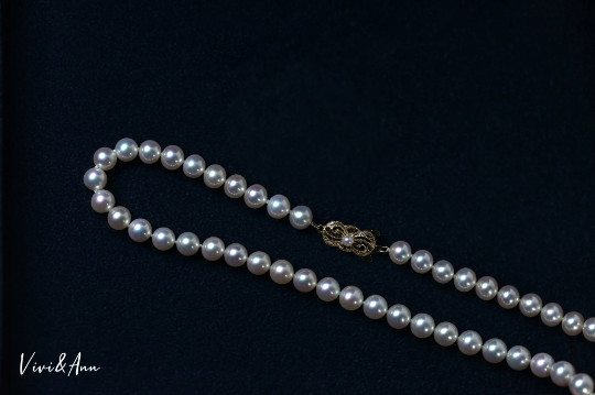 Made to Order - Premier Pearl Necklace with Solid 18K Gold Designer Clasp