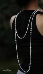 Load image into Gallery viewer, Exclusive Designer Multi Way Genuine Premier Freshwater Pearl Extra Long Necklace
