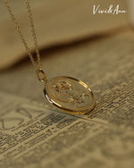 Load image into Gallery viewer, Made to order - Gold Egyptian Revival Scarab Coin Necklace
