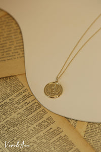 Made to order - Gold Egyptian Revival Scarab Coin Necklace