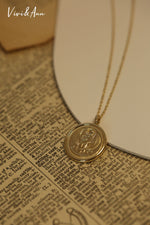 Load image into Gallery viewer, Made to order - Gold Egyptian Revival Scarab Coin Necklace
